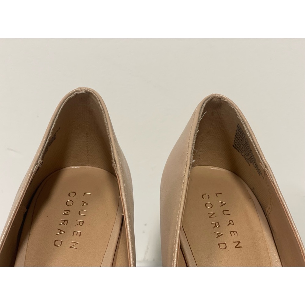 NIB LC Lauren Conrad Petal High Heels Nude Size 10 - Picture 10 of 11